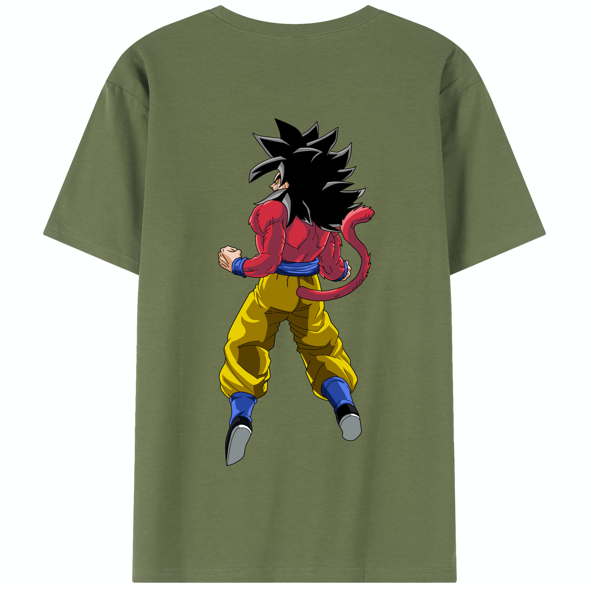 （画像用） ドラゴンボール 孫悟空（そん ごくう）Son Goku カカロット DRAGON BALL Kakarotto 綿100％半袖Tシャツ（背面プリント）